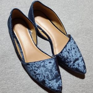 Blue Suede Flats